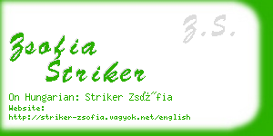 zsofia striker business card